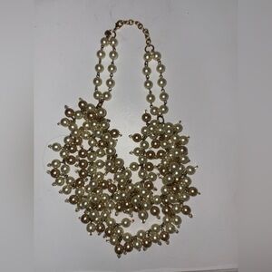 Stella & Dot Sophia pearl bib choker neck